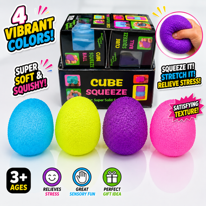 Textured Cube Squeeze Ball