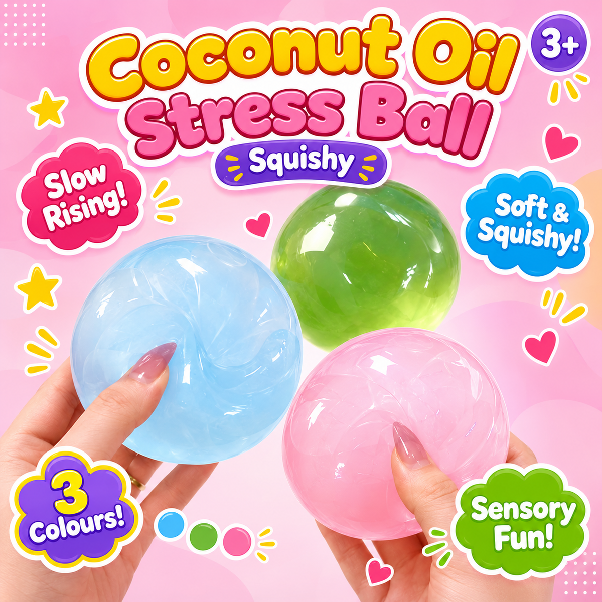 Coconut Oil Stress Ball Squishy