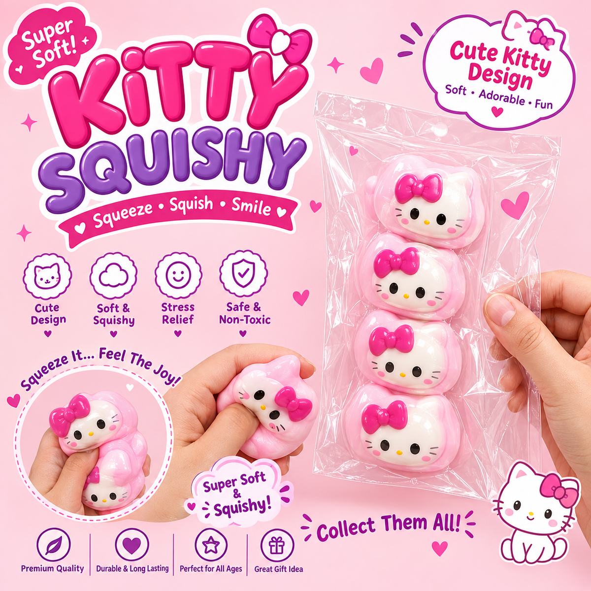 KT Cream Squishy (PVC Bag)