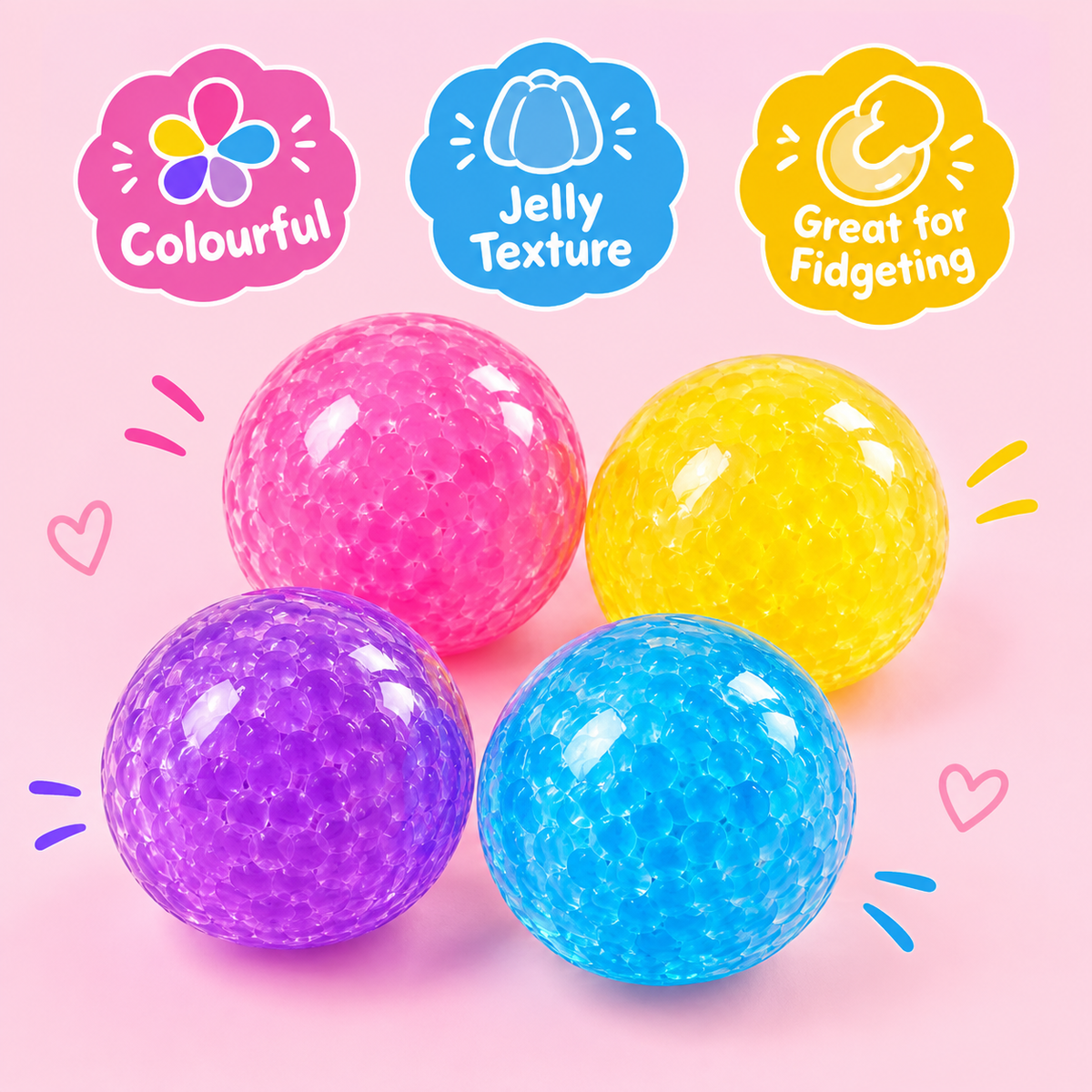 Colourful Ice Cube Squeeze Ball