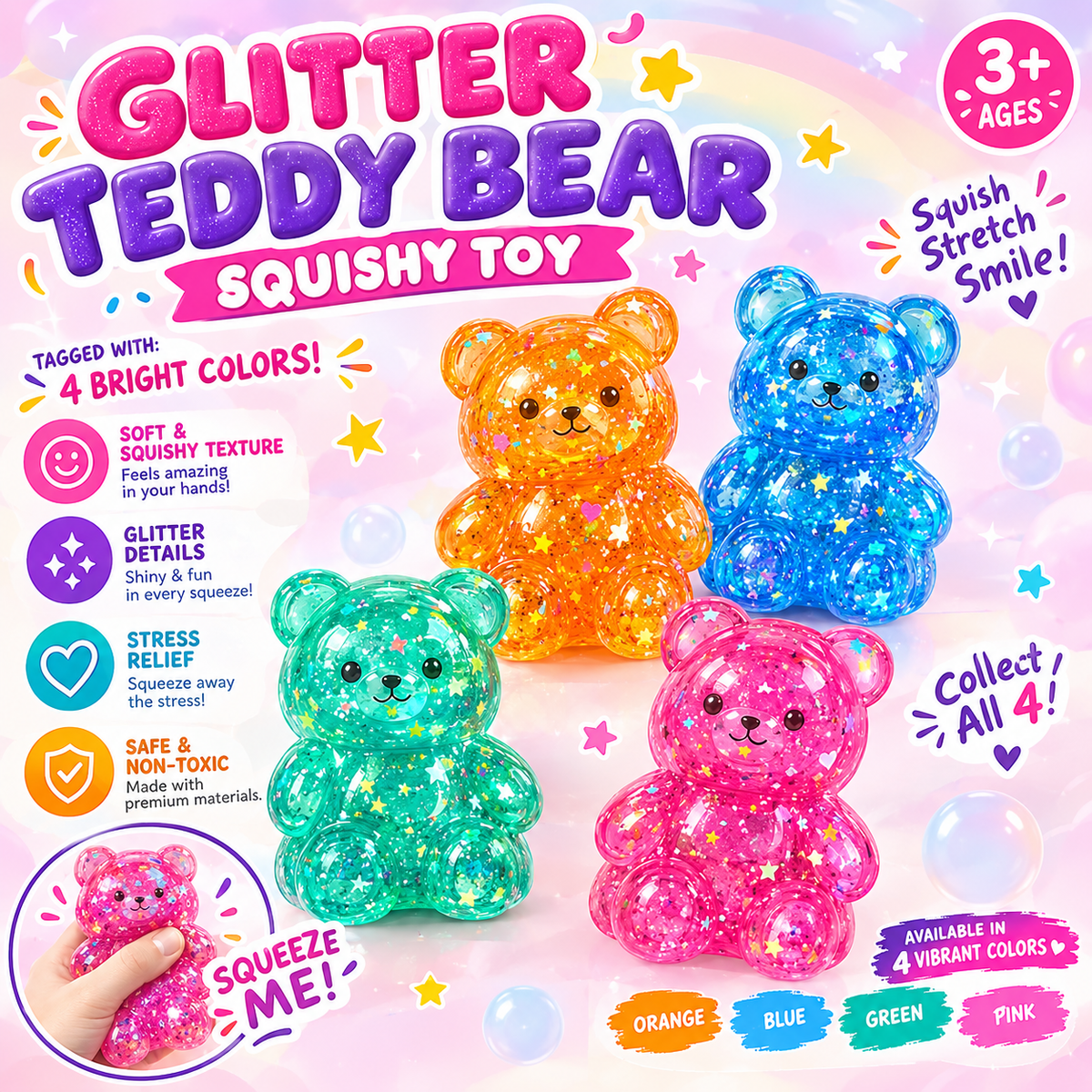 Glitter Bear Large
