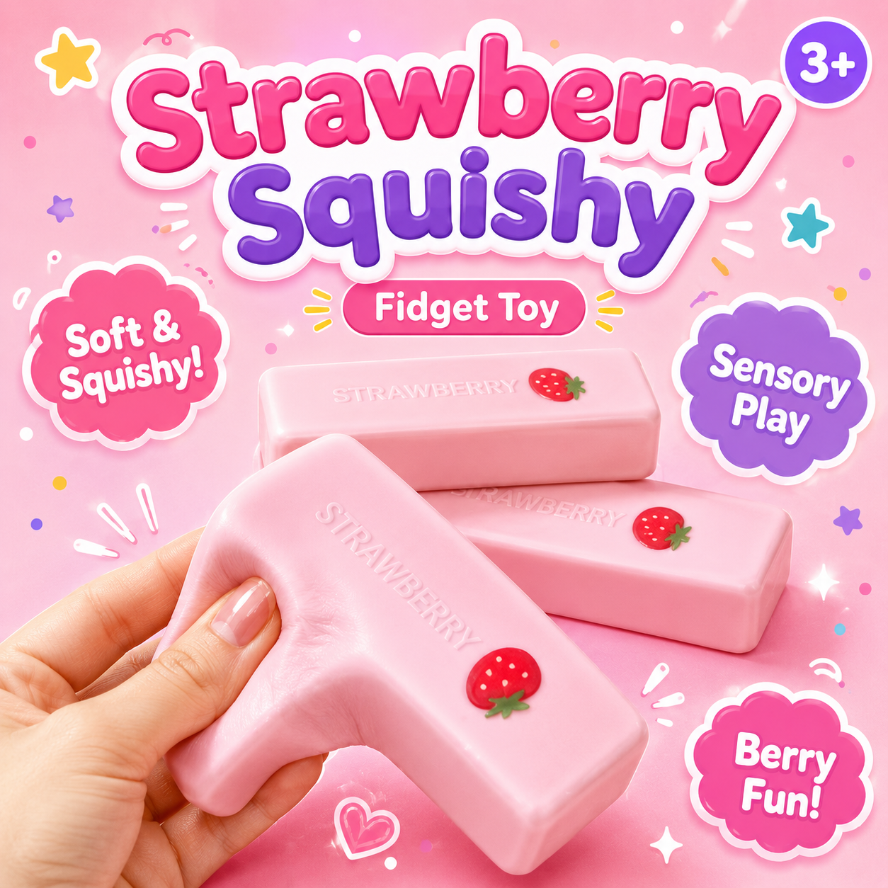 Strawberry Squishy Fidget Toy