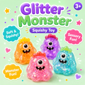 Glitter Monster Squishy Toy