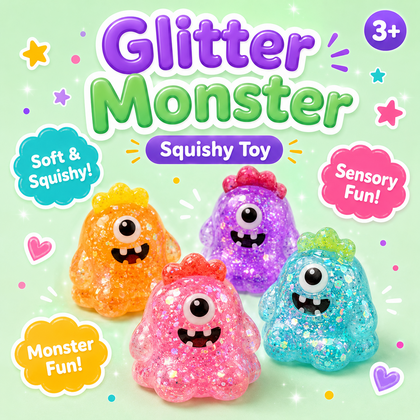 Glitter Monster Squishy Toy