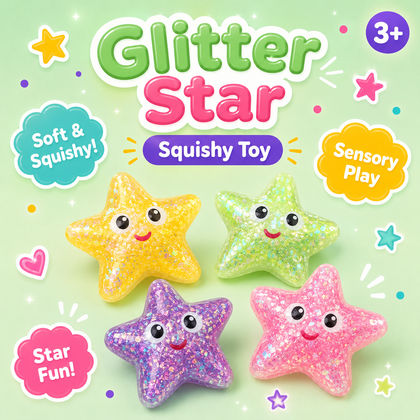 Glitter Star Squishy Toy