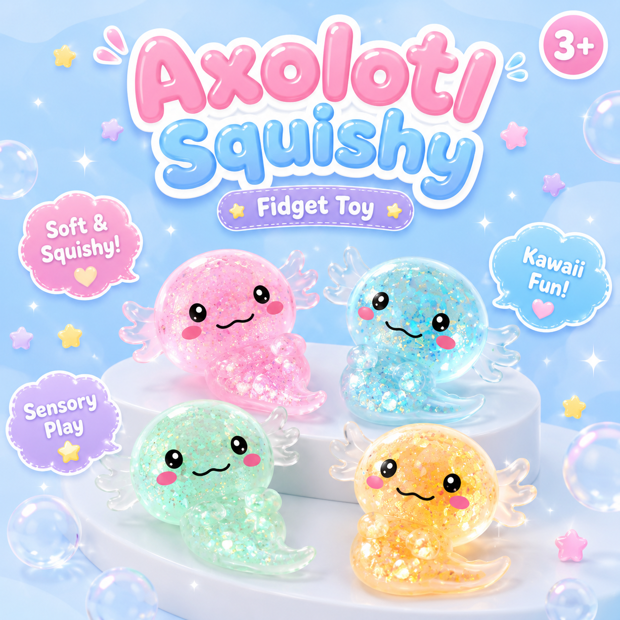 Axolotl Squishy Fidget Toy