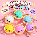 Dumpling Clicker assorted colour keychain fidget toys