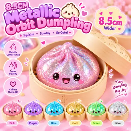 Metallic Glitter Orbit Dumpling 8.5cm