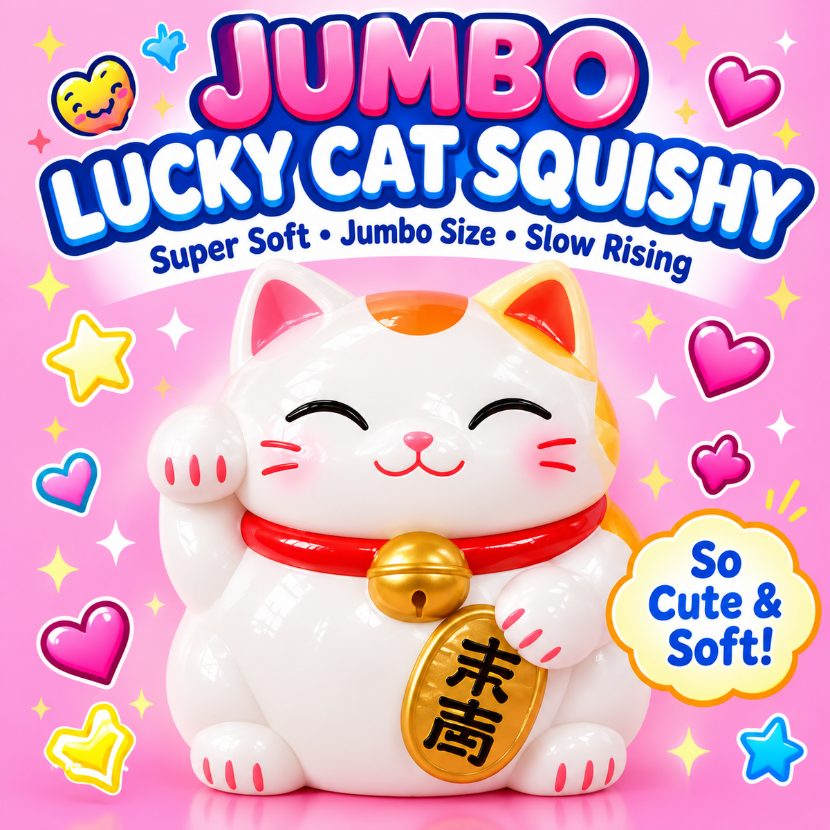 Jumbo Lucky Cat Squishy