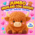 Jumbo Highland Cow Squishy